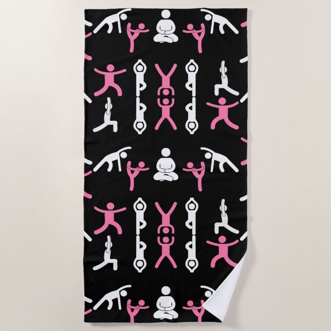 Toalla De Playa Regalo único de yoga (Anverso)