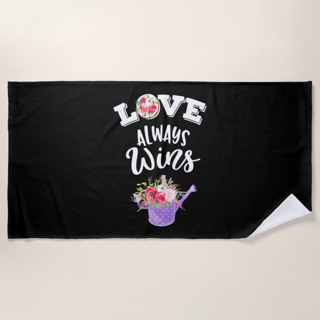 Toalla De Playa Regalos de boda | Amar siempre gana (Anverso)