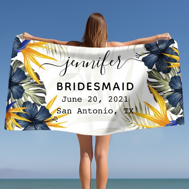Toalla De Playa Regalos de boda Regalo de la fiesta de la soltera, (Wedding Gifts Bachelorette Party Gift, Wedding Bea Beach Towel)