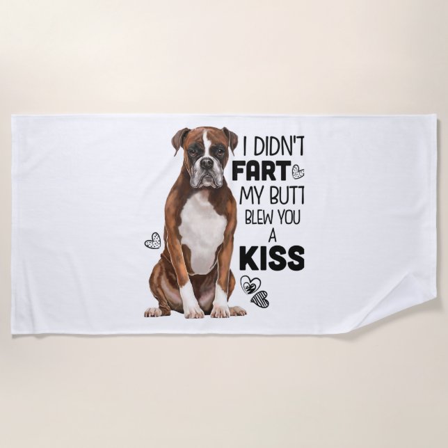 Toalla De Playa Regalos de Boxer Dog (Anverso)