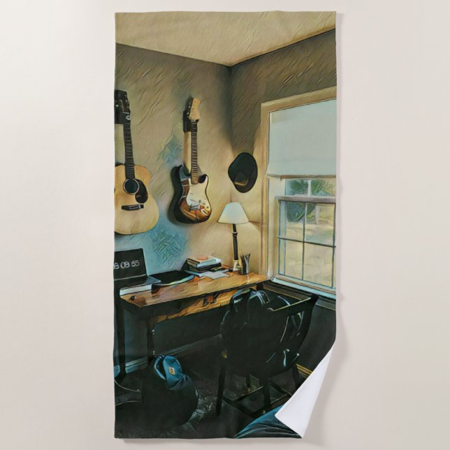 Toalla De Playa Regalos de guitarra para novia (Anverso)