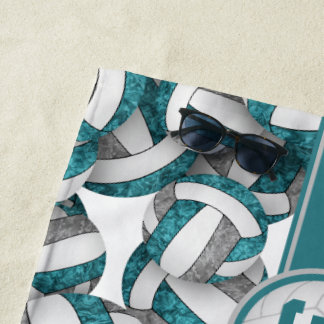 Toalla De Playa Regalos de los colores del equipo de voleibol gris