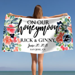 Toalla De Playa Regalos Personalizados de Bodas con Estilo Preppy 