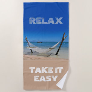 Toalla De Playa Relájate, tómalo con calma