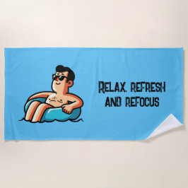 Toalla De Playa Relájese, actualice y vuelva a concentrarse