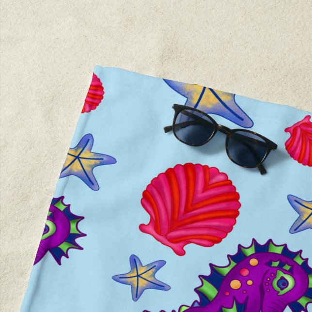 Toalla De Playa Relax Starfish Tropical Seahors Shell (In situ)