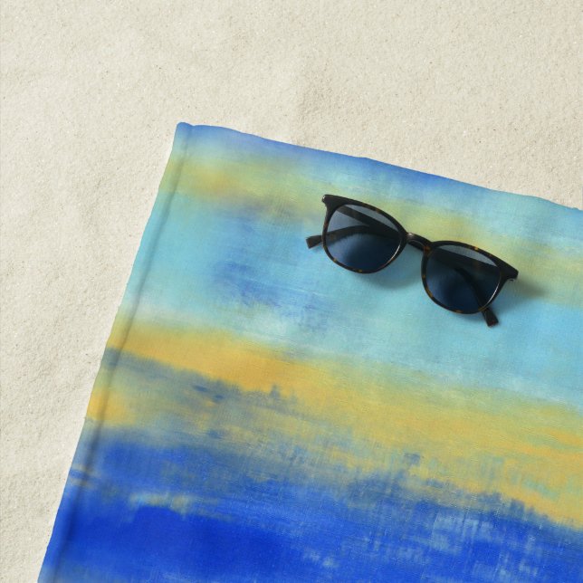 Toalla De Playa Relaxing Beach Aqua Turquiose Nautical  (In situ)