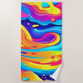 Toalla De Playa Remolinos de pintura cósmica