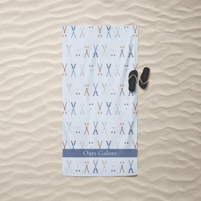 Toalla De Playa Remos para Barcos Galore Azul (Oars Galore Blue Beach Towel)