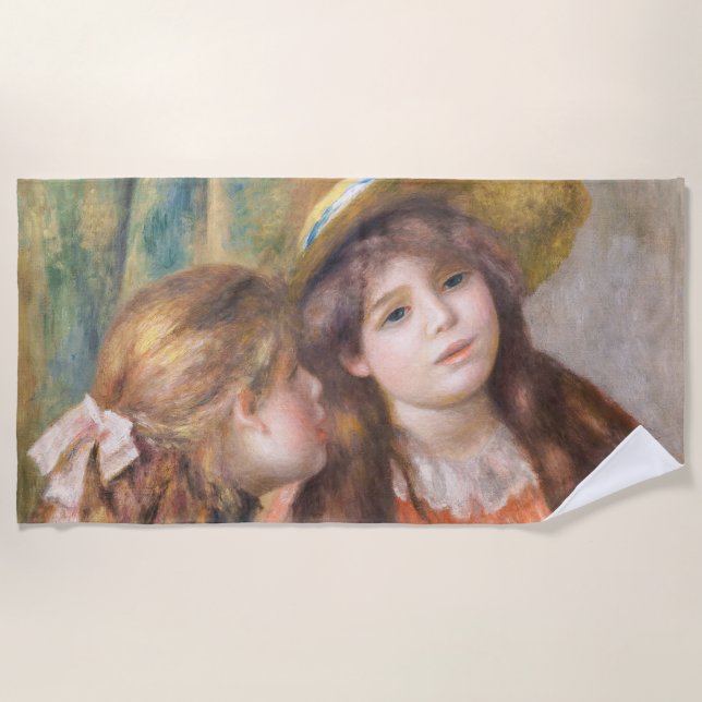 Toalla De Playa Renoir - Retrato de dos niñas pequeñas (Anverso)