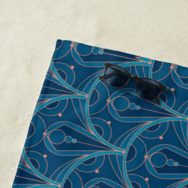 Toalla De Playa Repeating geometric Art Deco pattern