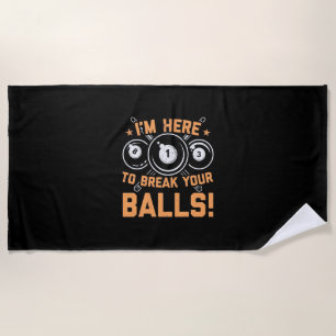 Toalla De Playa Reproductor de Billiards   Estoy Aquí Para Jugar C