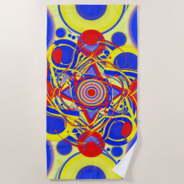 Toalla De Playa Resonancia Cósmica – Arte Geométrico Abstracto Vib