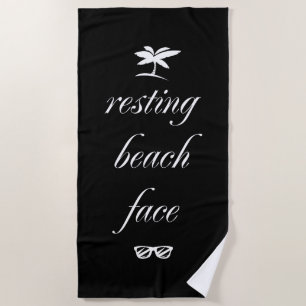 Toalla De Playa Resting Beach Face