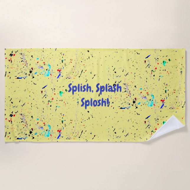 Toalla De Playa Resumen Art Gracioso Color Personalizado (Anverso)