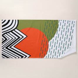 Toalla De Playa Resumen de mediados del siglo XX moderno