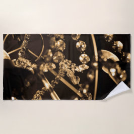 Toalla De Playa Resumen de Sepia Crystal Chandelier