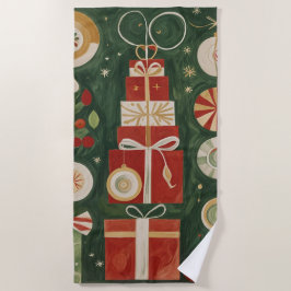 Toalla De Playa Resumen del tapiz de Yuletide