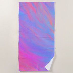 Toalla De Playa Resumen Flujo de tinta de neón