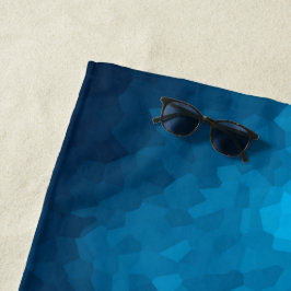 Toalla De Playa Resumen Fondo azul cristalizado