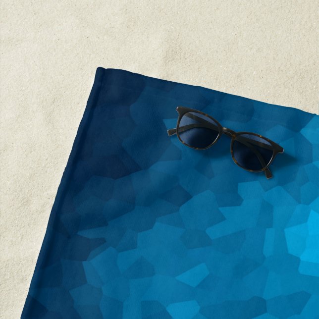 Toalla De Playa Resumen Fondo azul cristalizado (In situ)