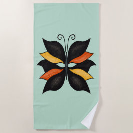 Toalla De Playa Resumen Mariposa Rara Extraña Hermosa Inscripción