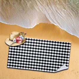 Toalla De Playa Resumen moderno negro y blanco