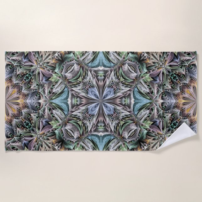 Toalla De Playa Resumen Multicolor Succulum Garden Rosette (Anverso)
