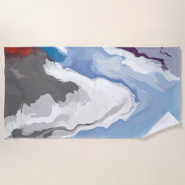 Toalla De Playa Resumen Pastel Paint Mountain Edition