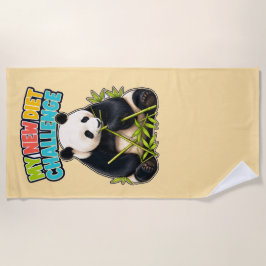 Toalla De Playa Reto de dieta nueva del papá Panda
