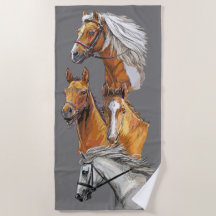 Retrato de caballos de dibujo a mano