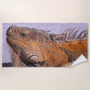 Toalla De Playa Retrato de la Iguana