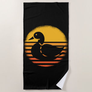 Toalla De Playa Retro animal de pato