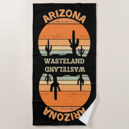 Toalla de playa retro de Arizona Wateland