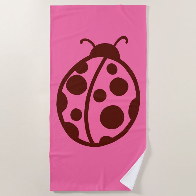 Toalla de playa Retro Ladybug  (Anverso)