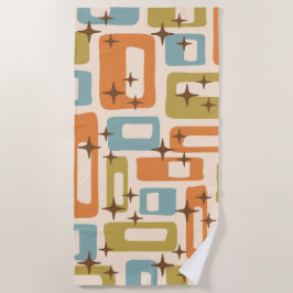 Toalla De Playa Retro Mid Century Moderno