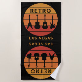 Toalla de playa Retro Rock Las Vegas
