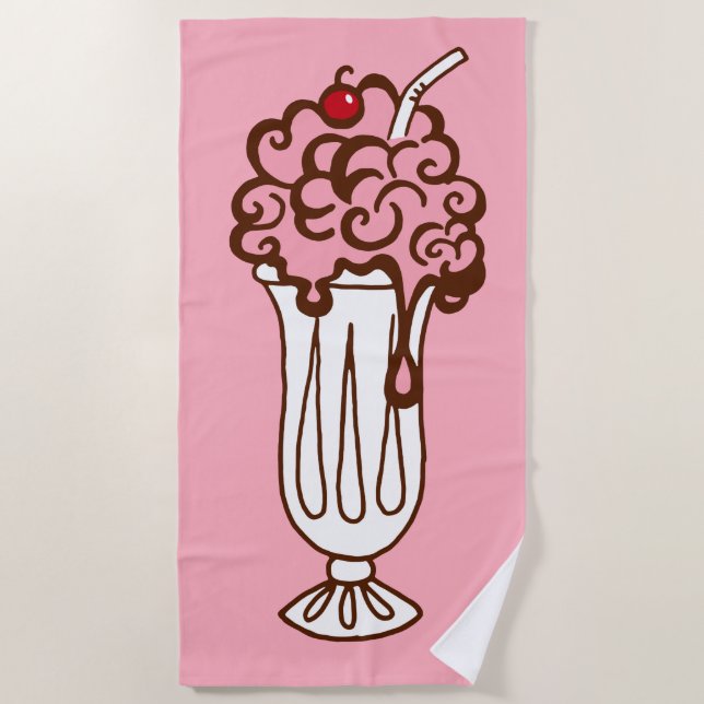 Toalla De Playa Retro Soda Shop Beach Towel  (Anverso)