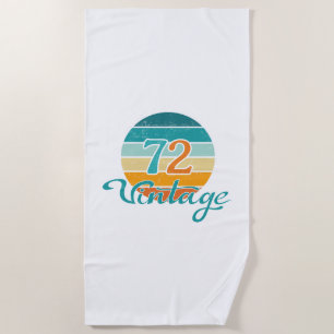Toalla De Playa Retro Sunset 72 Vintage Distressed