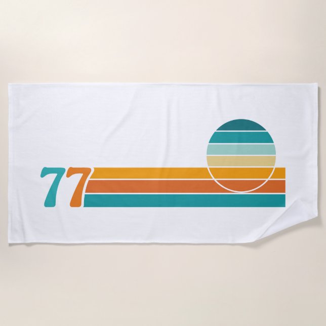 Toalla De Playa Retro Sunset 77 (Anverso)