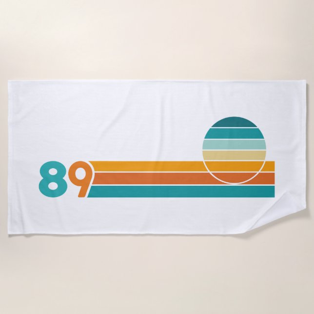 Toalla De Playa Retro Sunset 89 Beach Towel (Anverso)
