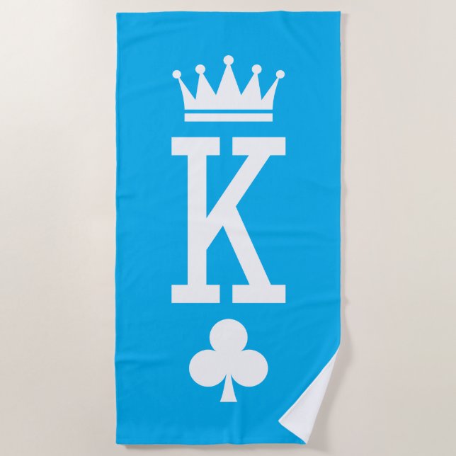 Toalla De Playa Rey de las cartas (Anverso)
