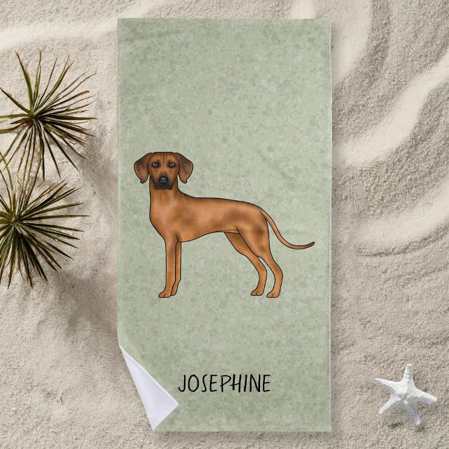 Toalla De Playa Rhodesian Ridgeback Perro León Marrón Lindo Con No (Subido por el creador)
