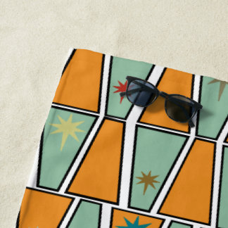 Toalla De Playa Rhombuses with Starbursts