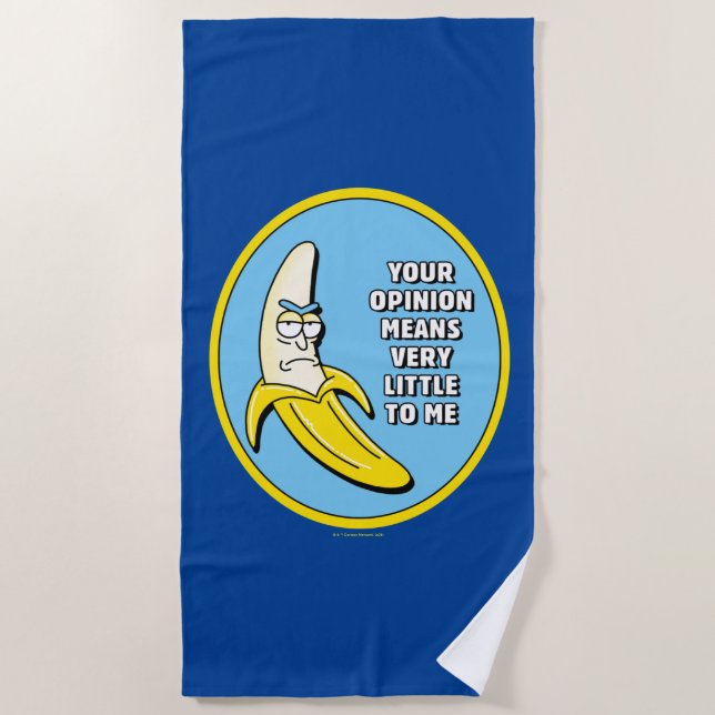 Toalla De Playa RICK AND MORTY™ | Banana Rick Badge (Anverso)