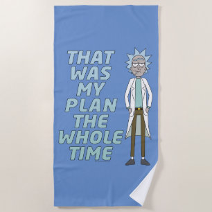 Toalla De Playa RICK AND MORTY™ Ese Fue Mi Plan Todo El Tiempo