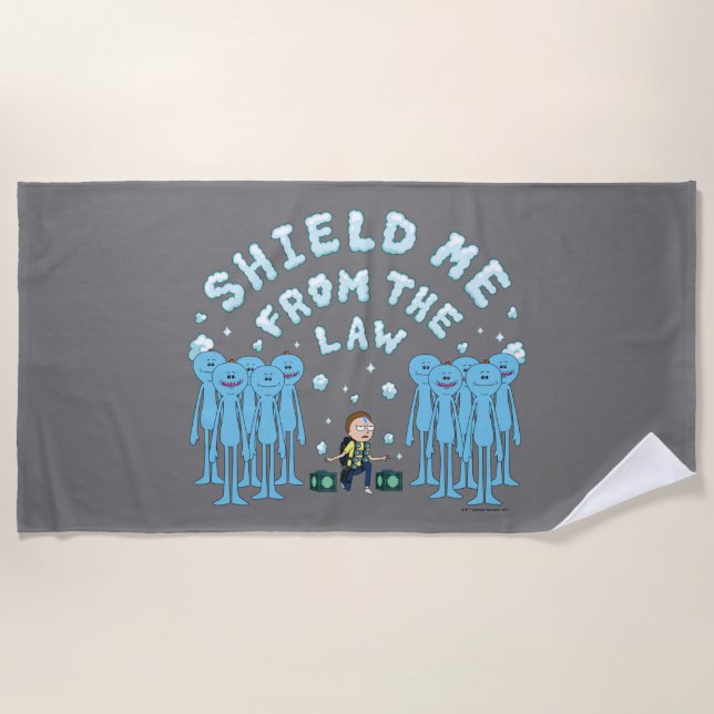 Toalla De Playa RICK AND MORTY™ | Protegerme De La Ley (Anverso)