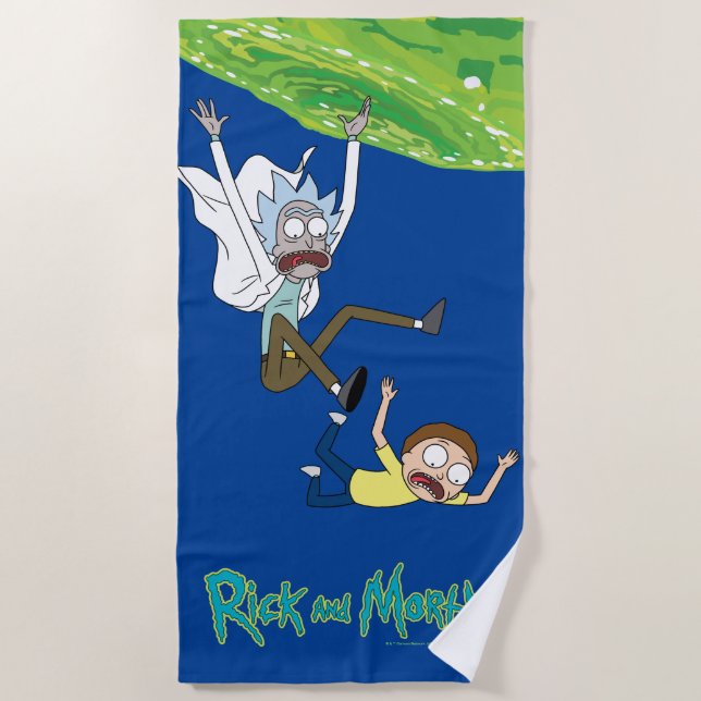 Toalla De Playa RICK AND MORTY™ | Salir Del Portal (Anverso)