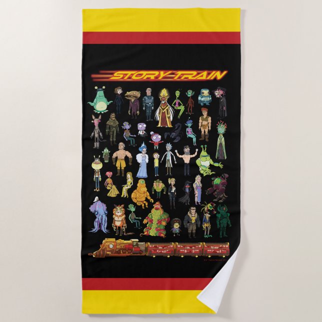 Toalla De Playa RICK AND MORTY™ | Tren de historias (Anverso)