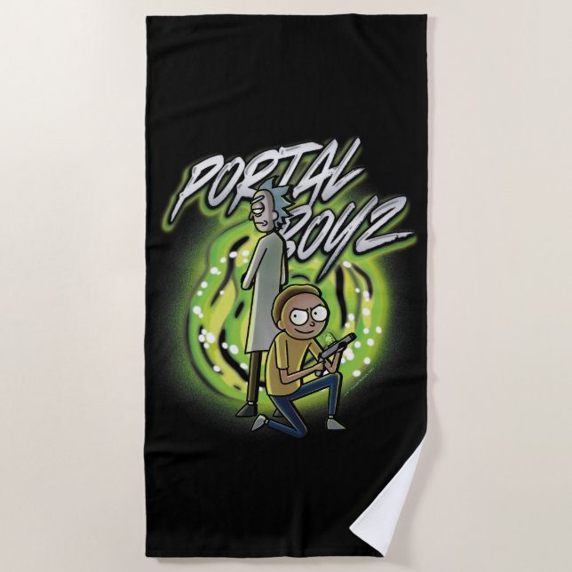 Toalla De Playa Rick y Morty - Portal Boyz (Anverso)